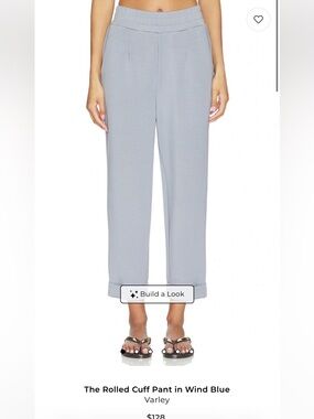NWT Varley S doublesoft The Rolled Cuff Pant in Wind Blue 25